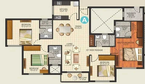 Featured Image of Sattva Lago 4 BHK Floor Plan